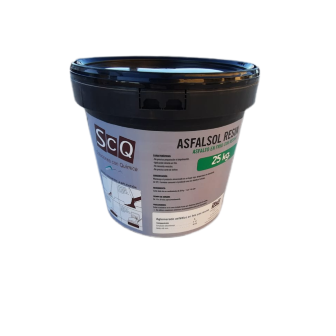 ASFALSOL RESIN 48 X 25  KG  Reparador baches con resina